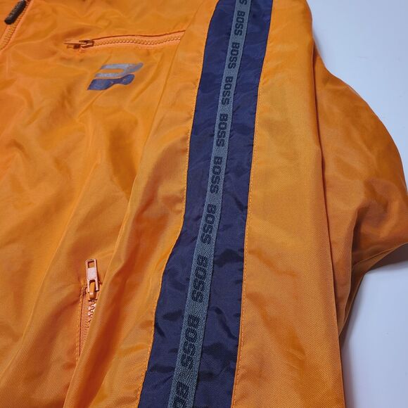 Vintage 90s Boss by IG Design Men's Medium Windbreaker Jacket Lined Hip Hop - Picture 3 of 16